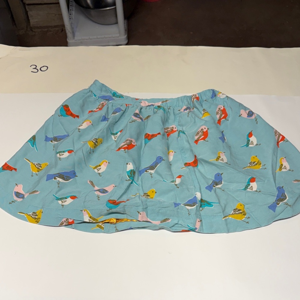 Matilda Jane Blue Skirt with Bird Print